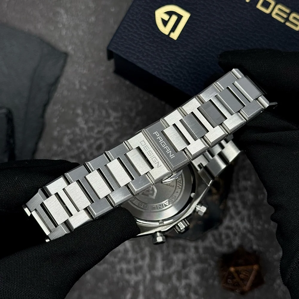 ⌚Купити Чоловічий годинник Pagani Design PD-1707 Silver-Blue за 4
